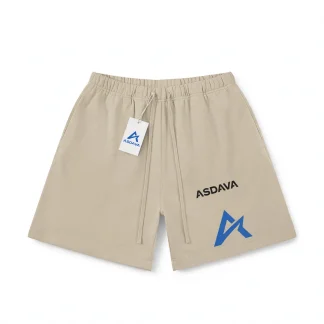 ASDAVA Sweat Shorts - Beige Black Blue Logo Edition
