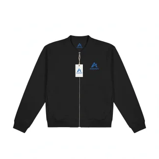ASDAVA Bomber Jacket - Black Blue Logo Edition