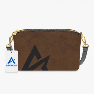 ASDAVA Crossbody Bag - Brown Black Logo Edition - Dual Strap