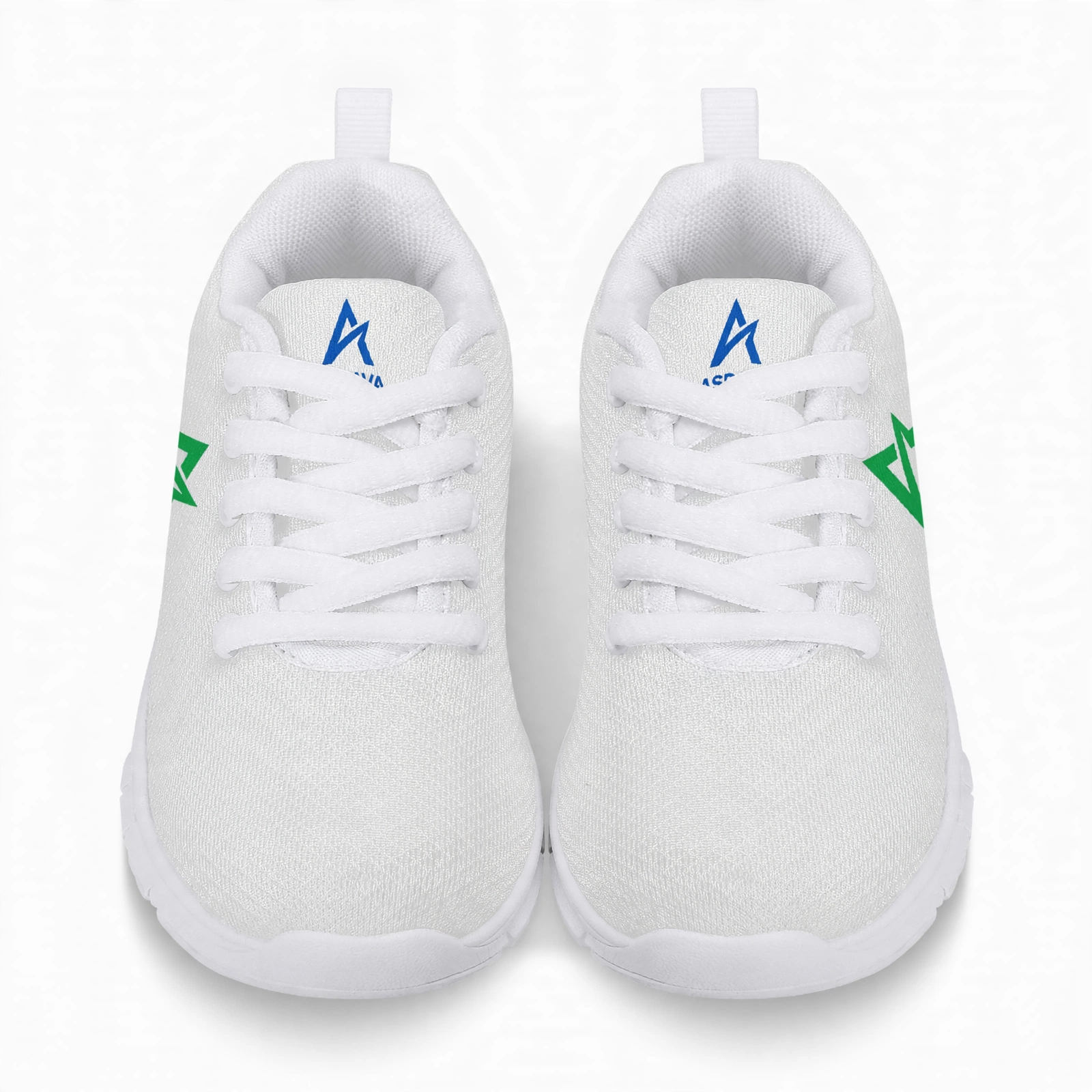 ASDAVA Kids Sneakers - White Green Logo Edition - Image 2