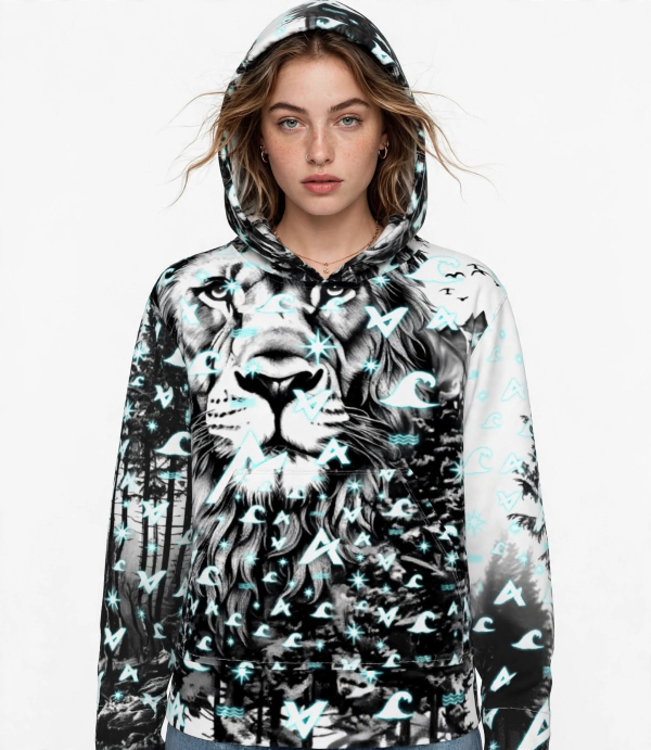 ASDAVA Unisex Hoodie "The Forest Meets the King" Limited Edition 001/100 - Image 2