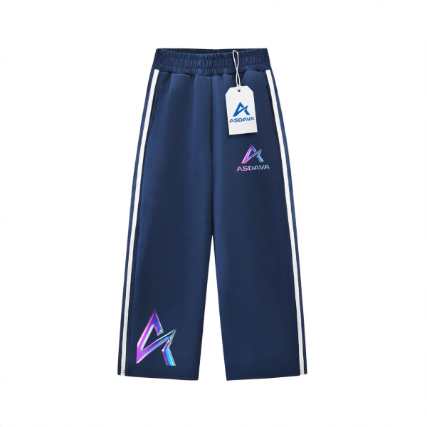 ASDAVA Kids’ Contrast Tape Sweatpants – Galaxy Edition – Navy