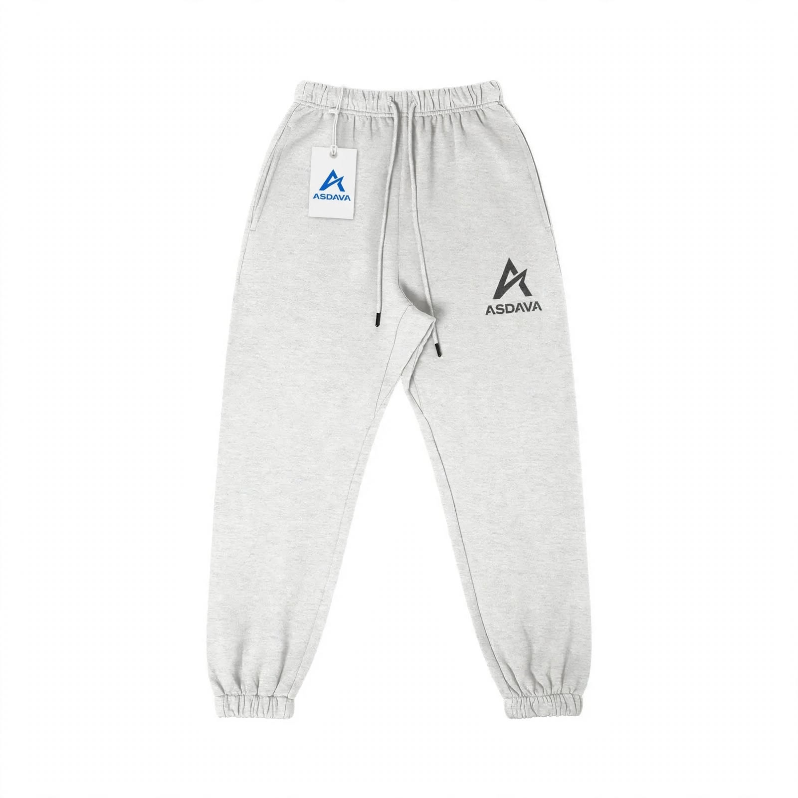 ASDAVA Men's Sweatpants - Heather Gray Embroidered Logo Edition