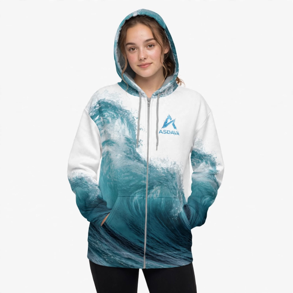 ASDAVA - Unisex TSUNAMI EDITION | Ocean Force Zip Hoodie