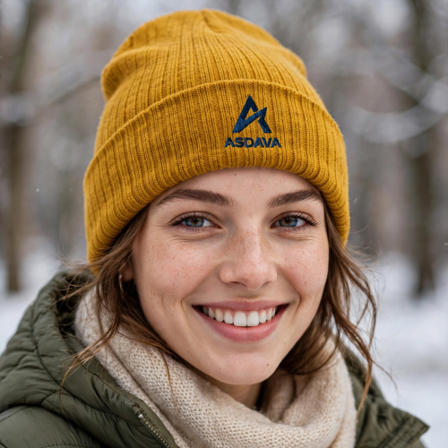 ASDAVA Sustainable Rib Cuffed Beanie - Eco-Friendly Recycled Beanie - Image 4